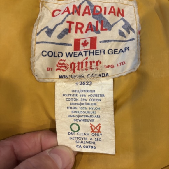 Vintage '70's Goose Down Vest, Canadian Trail, Made in Winnipeg, Men's Sm-Med - Picture 7 of 7